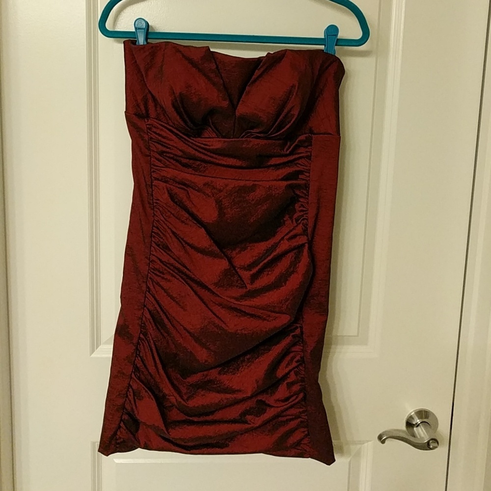 Burgundy Betsy & Adam Mini Dress